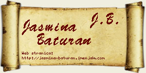 Jasmina Baturan vizit kartica